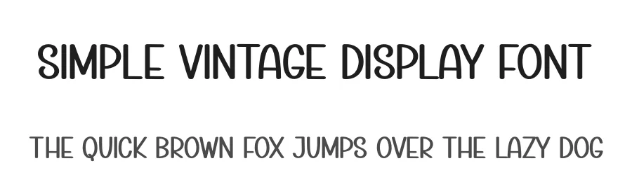 Simple Vintage Display Font by creativeletter — Display Font