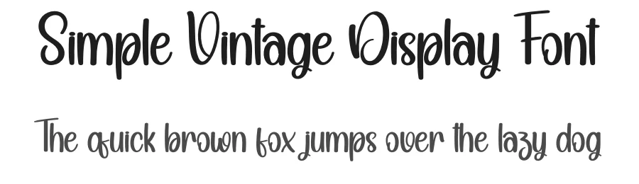 Simple Vintage Display Font by creativeletter — Display Font