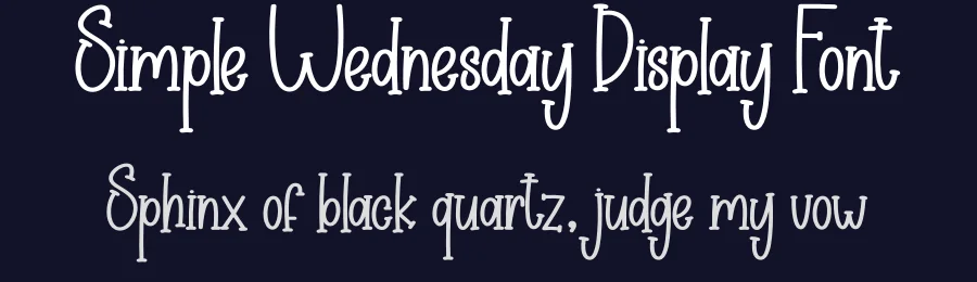 Simple Wednesday Display Font by creativeletter — Display Font — thumbnail 2