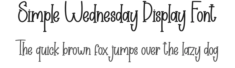 Simple Wednesday Display Font by creativeletter — Display Font