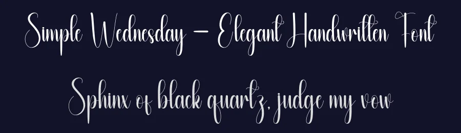 Simple Wednesday – Elegant Handwritten Font by andikastudio — Script Handwritten Font — thumbnail 2