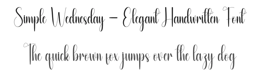 Simple Wednesday – Elegant Handwritten Font by andikastudio — Script Handwritten Font