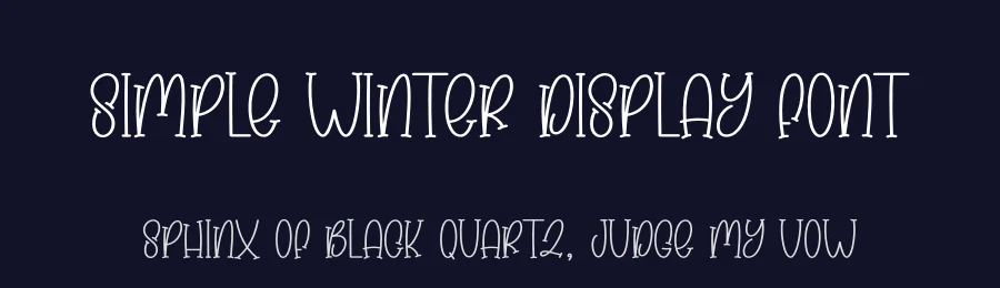 Simple Winter Display Font by creativeletter — Display Font — thumbnail 2