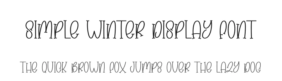Simple Winter Display Font by creativeletter — Display Font