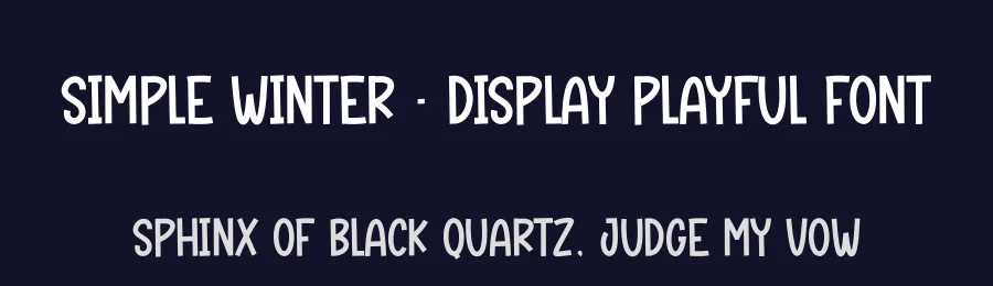 Simple Winter – Display Playful Font by creativeletter — Display Font — thumbnail 2