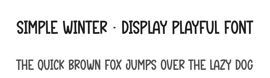 Simple Winter – Display Playful Font by creativeletter — Display Font