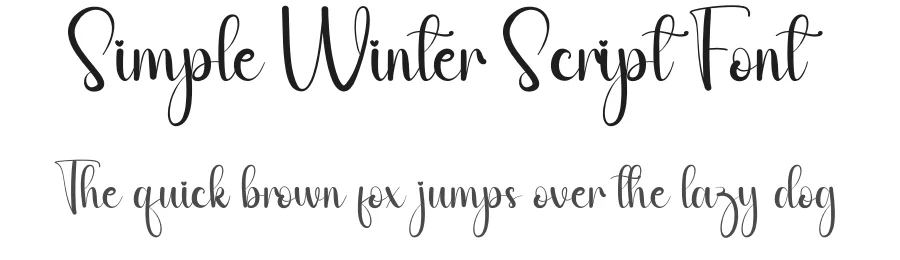 Simple Winter Script Font by andikastudio — Script Handwritten Font