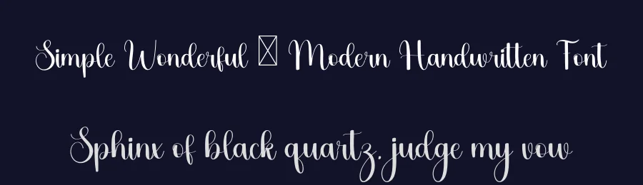 Simple Wonderful – Modern Handwritten Font by freshtypeink — Script Handwritten Font — thumbnail 2
