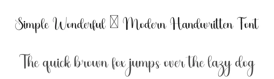 Simple Wonderful – Modern Handwritten Font by freshtypeink — Script Handwritten Font