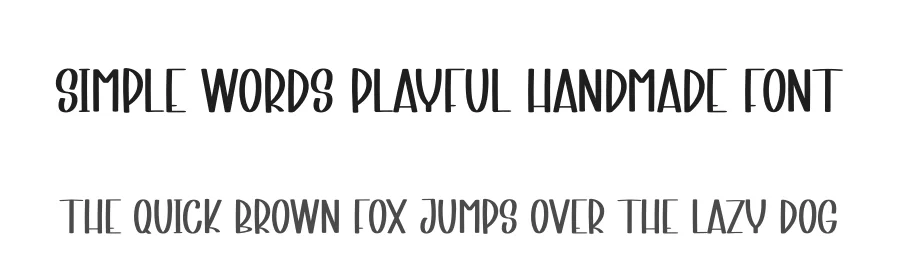 Simple Words Playful Handmade Font by andikastudio — Display Font