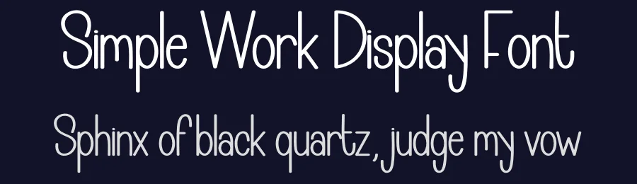 Simple Work Display Font by andikastudio — Display Font — thumbnail 2