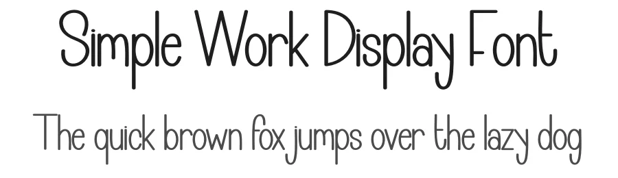 Simple Work Display Font by andikastudio — Display Font
