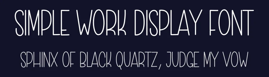 Simple Work Display Font by creativeletter — Display Font — thumbnail 2