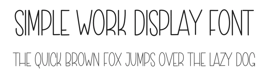 Simple Work Display Font by creativeletter — Display Font