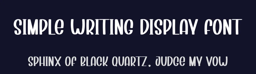 Simple Writing Display Font by creativeletter — Display Font — thumbnail 2
