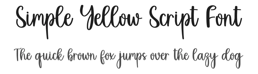 Simple Yellow Script Font by inermediaSTUDIO — Script Handwritten Font