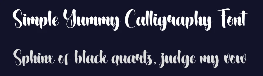 Simple Yummy Calligraphy Font by creativeletter — Script Handwritten Font — thumbnail 2