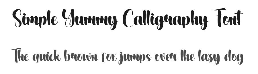 Simple Yummy Calligraphy Font by creativeletter — Script Handwritten Font