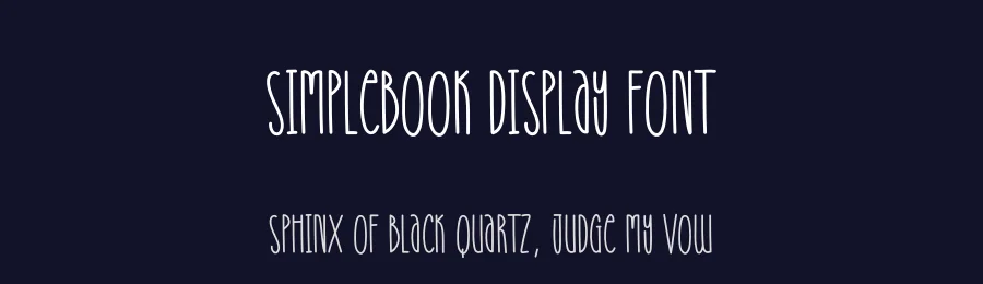 Simplebook Display Font by creativeletter — Display Font — thumbnail 2