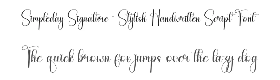 Simpleday Signature – Stylish Handwritten Script Font by andikastudio — Script Handwritten Font
