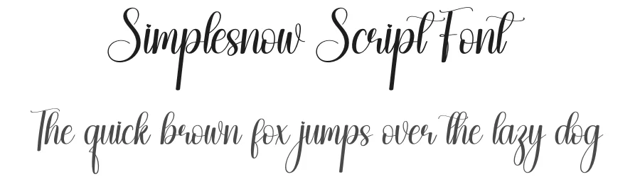 Simplesnow Script Font by creativeletter — Script Handwritten Font