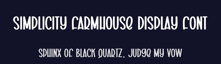 Simplicity Farmhouse Display Font by creativeletter — Display Font — thumbnail 2