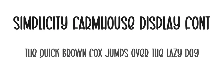Simplicity Farmhouse Display Font by creativeletter — Display Font