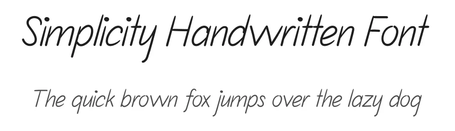 Simplicity Handwritten Font by andikastudio — Script Handwritten Font