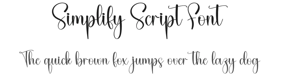 Simplify Script Font by creativeletter — Script Handwritten Font
