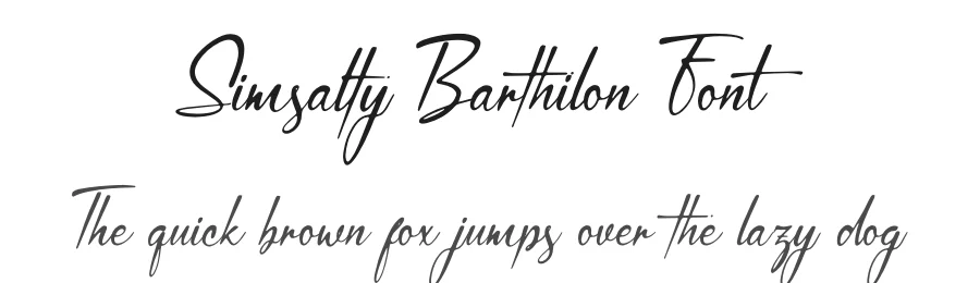 Simsalty Barthilon Font by Denustudios — Script Handwritten Font