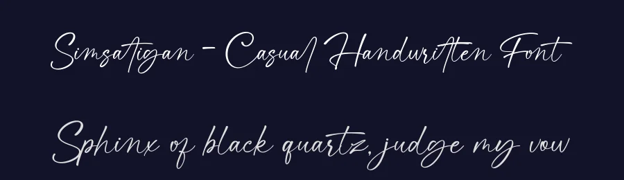 Simsatigan – Casual Handwritten Font by Basnistudio — Script Handwritten Font — thumbnail 2
