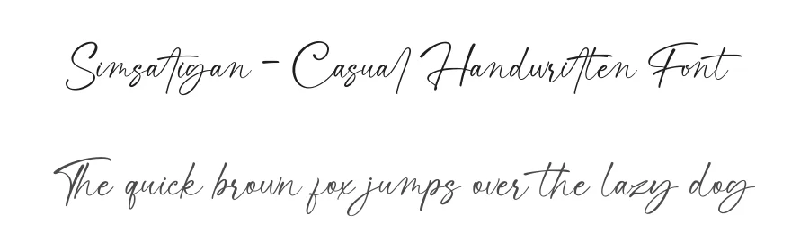 Simsatigan – Casual Handwritten Font by Basnistudio — Script Handwritten Font