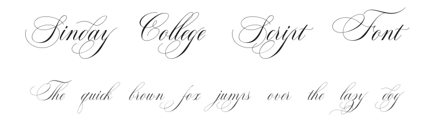 Sinday College Script Font by Alcode — Script Handwritten Font