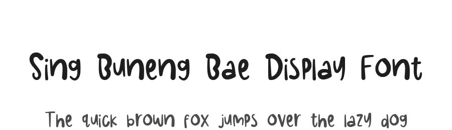 Sing Buneng Bae Display Font by Allouse.Studio — Script Handwritten Font