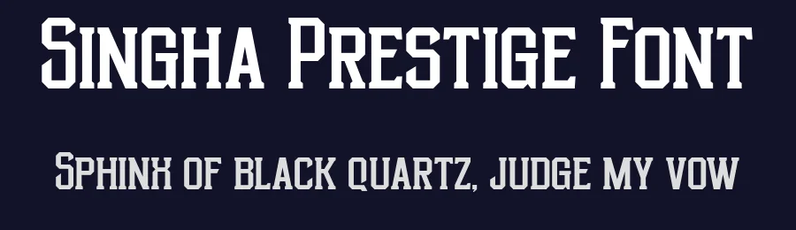 Singha Prestige Font by burntilldead — Serif Font — thumbnail 2