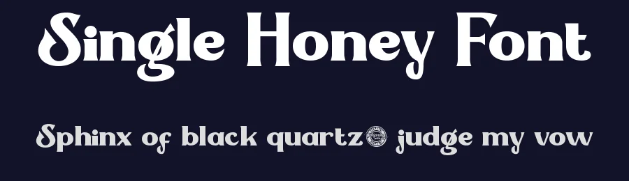 Single Honey Font by CalligraphyFonts.net — Display Font — thumbnail 2