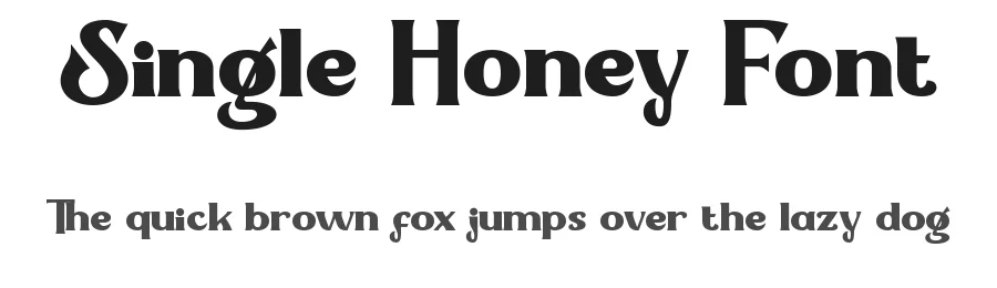 Single Honey Font by CalligraphyFonts.net — Display Font