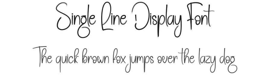 Single Line Display Font by creativeletter — Script Handwritten Font