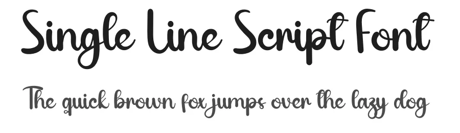Single Line Script Font by creativeletter — Script Handwritten Font