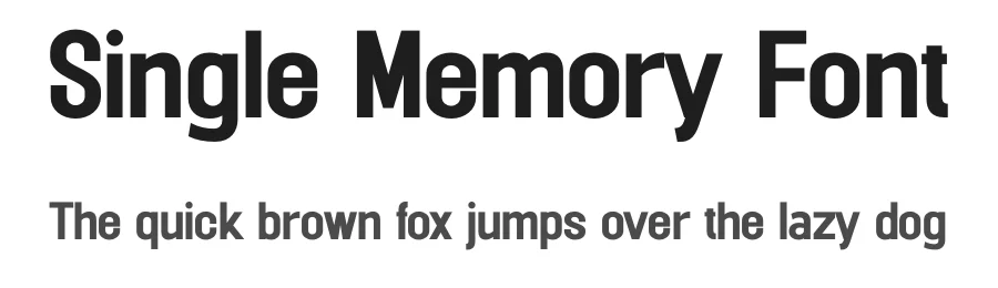 Single Memory Font by TypeLogue — Sans Serif Font