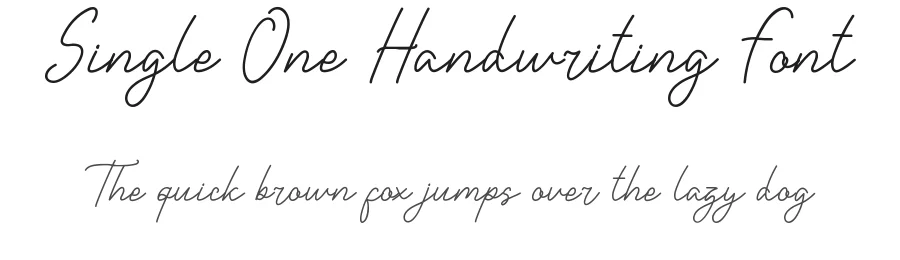 Single One Handwriting Font by noahtype — Script Handwritten Font