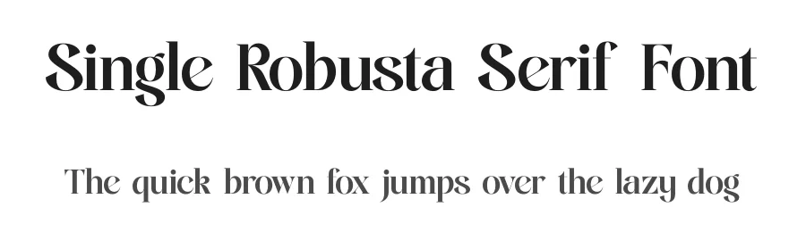 Single Robusta Serif Font by timelesstype.co — Display Font