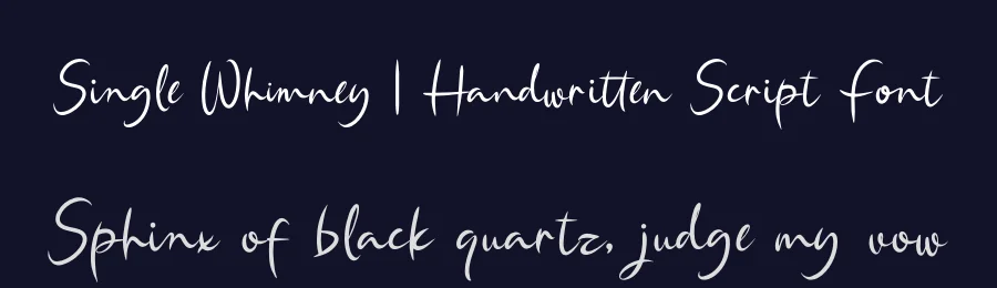 Single Whimney | Handwritten Script Font by Gracetypestudio — Script Handwritten Font — thumbnail 2