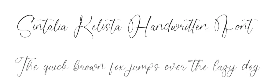 Sintalia Kelista Handwritten Font by stylishtype.co — Script Handwritten Font