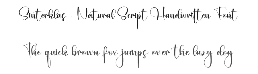 Sinterklas – Natural Script Handwritten Font by creativeletter — Script Handwritten Font