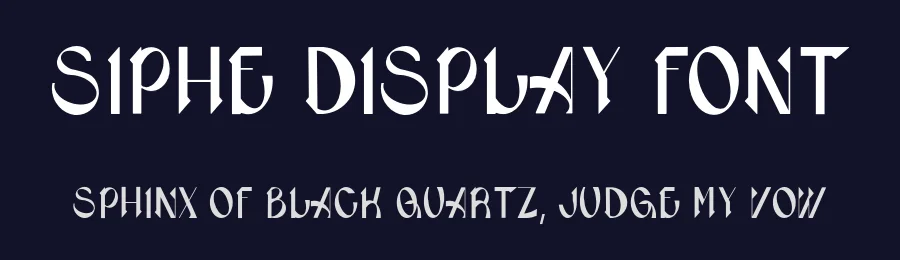 Siphe Display Font by Eve Perrin — Display Font — thumbnail 2