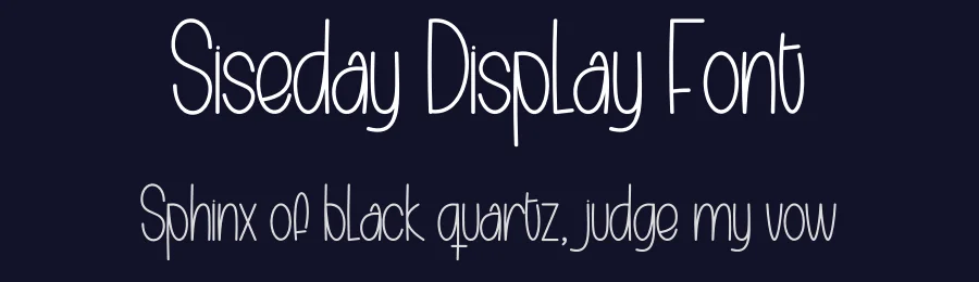 Siseday Display Font by andikastudio — Display Font — thumbnail 2