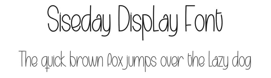 Siseday Display Font by andikastudio — Display Font