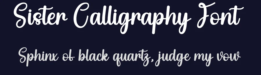 Sister Calligraphy Font by creativeletter — Script Handwritten Font — thumbnail 2