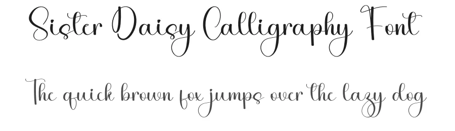 Sister Daisy Calligraphy Font by freshtypeink — Script Handwritten Font